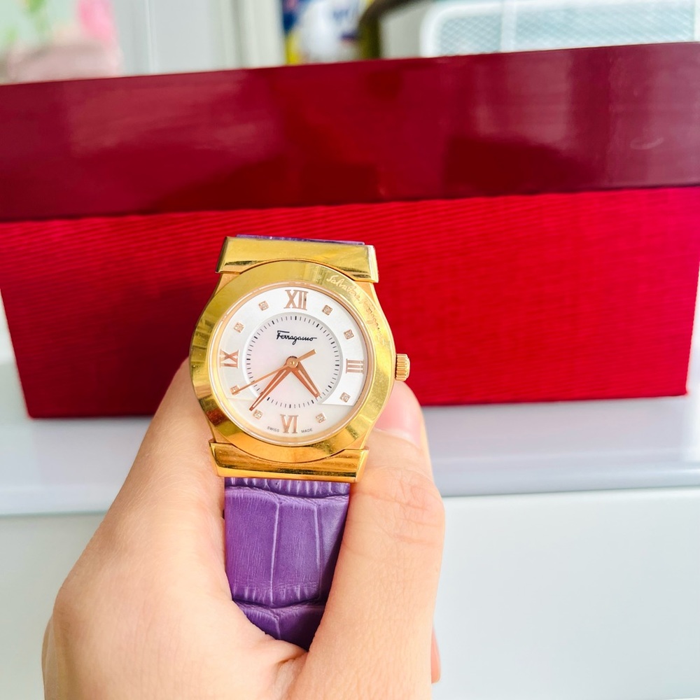 Salvatore Ferragamo - Swiss made, sapphire crystal ,mother of pearl